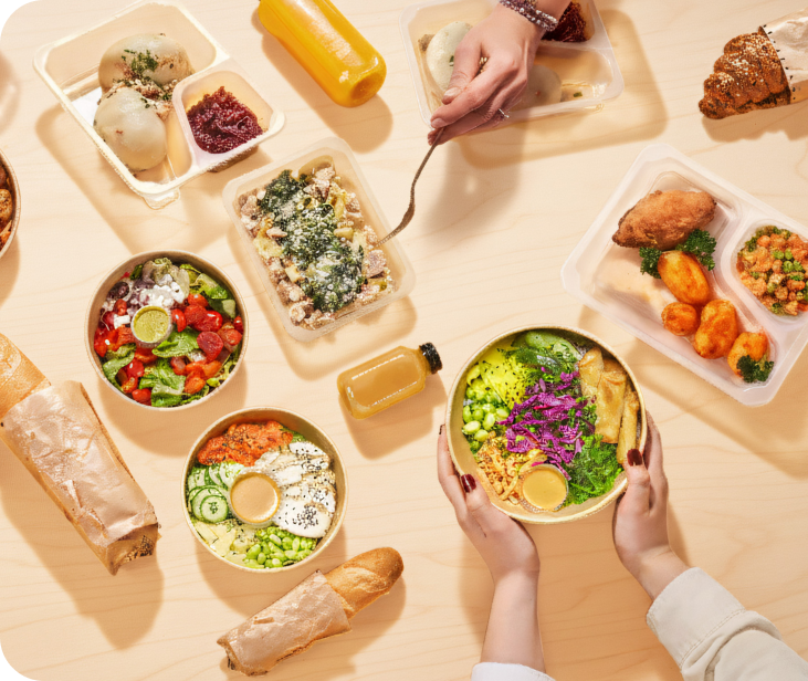 Table with meals